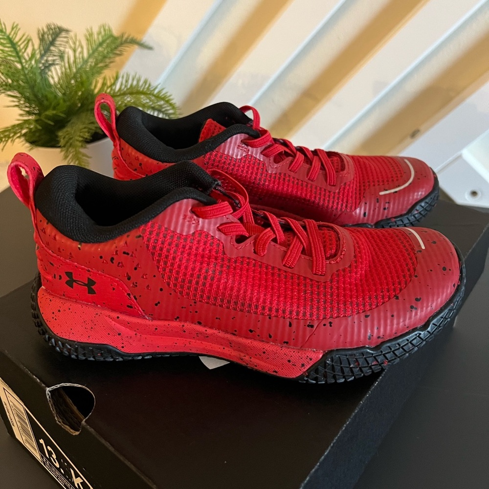 PS) Under Armour X Level Mainshock AL Splatter 'Black Red' 3022524-600
